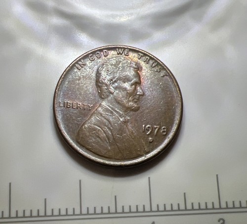 1978 penny doubled die obverse error showing hub doubling on IN GOD WE TRUST inscription